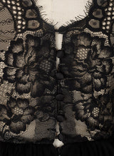 V-Neck Long Sleeves Lace Tulle Wedding Dress-Dbrbridal