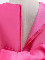 V Neck Tulle Sleeveless Short Princess Flowers Kids Social Party Dresses-Dbrbridal