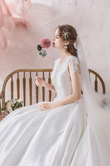 Wedding Dress Princess Silhouette Illusion Neckline Sleeveless Cathedral Train Bridal Gowns-Dbrbridal