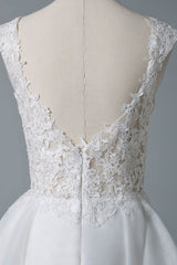 Wedding Dresses A-line Jewel Neck Sleeveless Tulle Short Bridal Dress-Dbrbridal