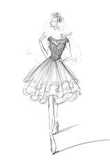 Wedding Dresses A-line Jewel Neck Sleeveless Tulle Short Bridal Dress-Dbrbridal