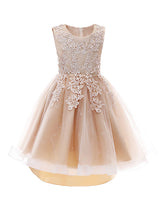 White Jewel Neck Sleeveless Bows Kids Party Dresses Short Princess Dress-Dbrbridal
