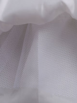 White Tutu Kids Dinner Party Dresses Lace Applique Pearls Tassels Princess Social Dresses-Dbrbridal