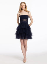 A-Line Sleeveless Short/Mini Tulle Homecoming Dresses