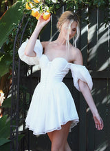 Sweetheart Sleeveless Short/Mini Chiffon Homecoming Dresses