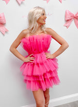 A-Line Square Neckline Sleeveless Short/Mini Tulle Homecoming Dresses