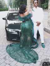 Romantic Emerald Green Strapless Sleeveless Mermaid Wedding Dresses Sheath Long With Lace-Up Back