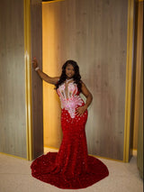 Charming Burgundy Sleeveless Sequin Wedding Dresses Mermaid Sheath With Gem