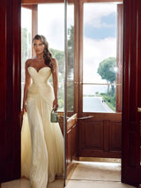 Gorgeous Daffodil Sweetheart Mermaid Prom Dress Long With Pleats On Sale