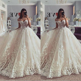 Amazing Ball Gown Princess Wedding Dress Lace Bridal Gown Off-the-Shoulder