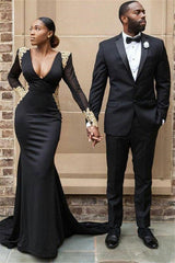Amazing Black Slim Fit Two Piece Mens Suit for Prom