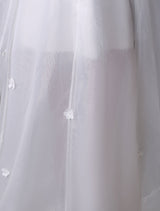 Asymmetrical Organza Wedding Dress High Low A-Line With Lace Beading Flower Exclusive