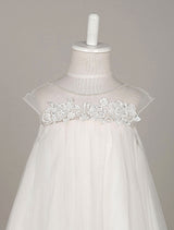 Boho Tulle Lace Illusion A-line Toddler'S Dinner Swing Dress