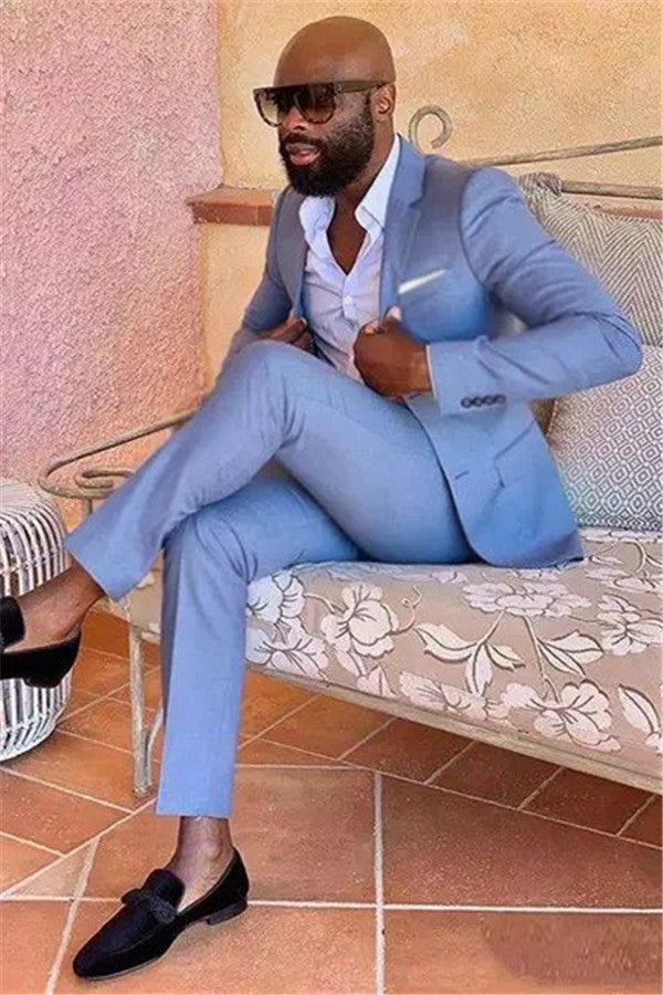 Casual Blue Men Suits Latest Design Business Man Blazer with 2 Piece