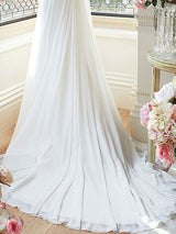 Casual Wedding Dress A-line Chic V-Neck Sleeveless Long Lace Bridal Gowns