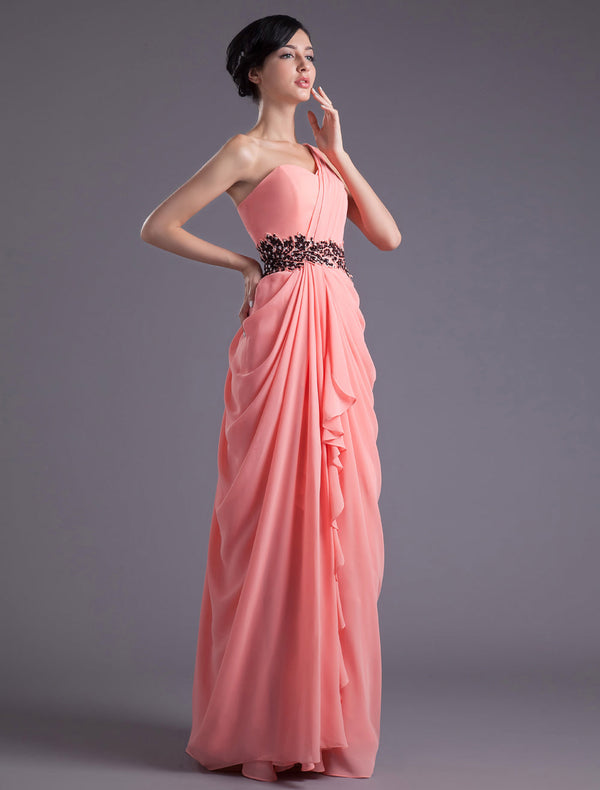 Elegant Chiffon One-Shoulder Bridesmaid Dress