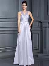 Elegant Straps Sleeveless Long Bridesmaid Dresses