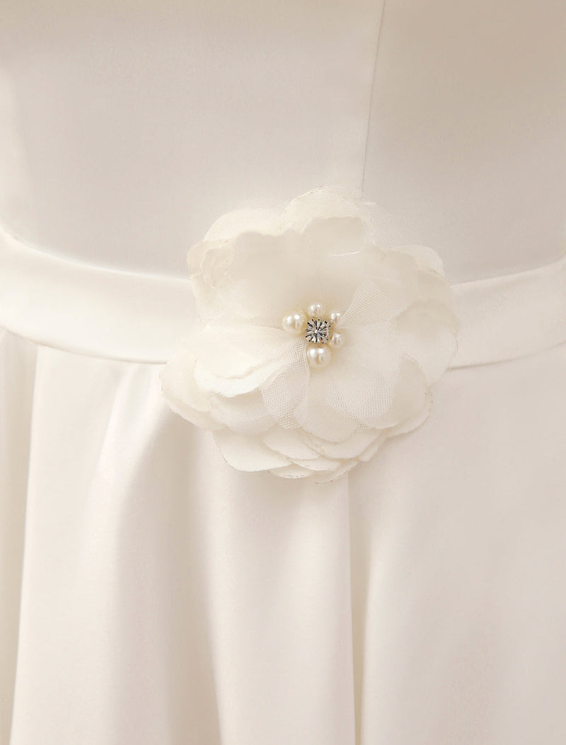 Exclusive Short Wedding Dresses Satin 1950s Retro Bridal Queen Dress