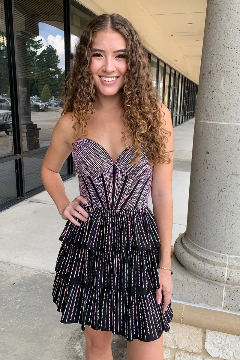 Delicate Sweetheart Sparkle Special Princess Homecoming Dresses with Ruffles