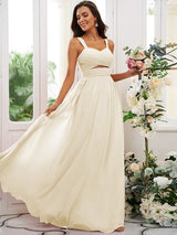 Fabulous Chiffon Straps Sleeveless Bridesmaid Dresses
