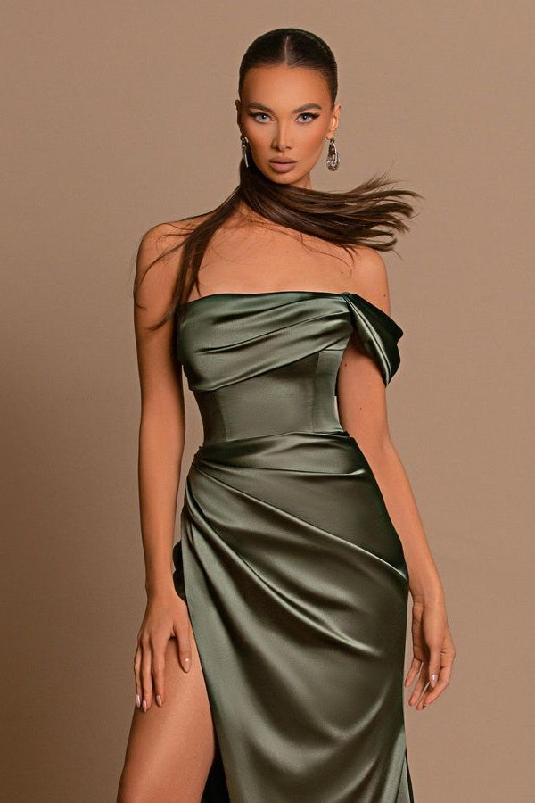 Glamorous Off-the-Shoulder Prom Dresses Mermaid Long With Split