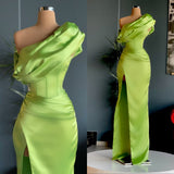 Gorgeous Long Evening Prom Dress With Split One Shoulder