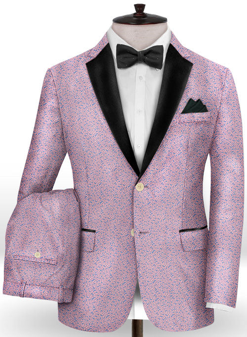 Lavender Slim Fit Prom Outfits Men Suits New Arrival Two Pieces Jacquard