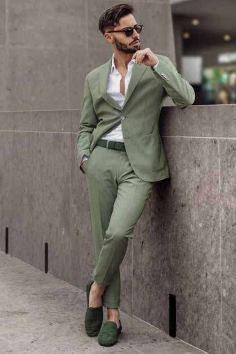Lime Green New Arrival Slim Fit Bespoke Men Suits for Prom