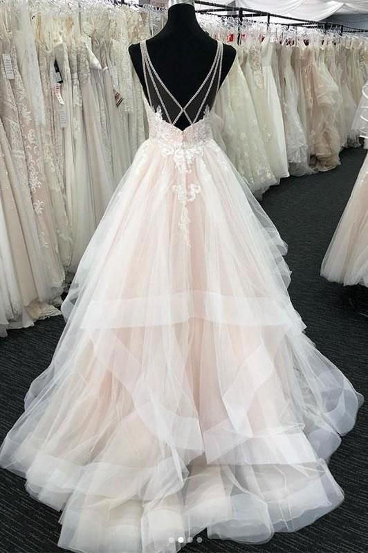 Luxurious Princess Wedding Dress With Ruffles lace