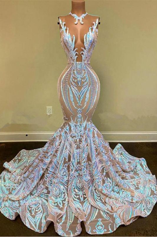 Modern Mermaid Lace Floor-Length Prom Dress On Sale