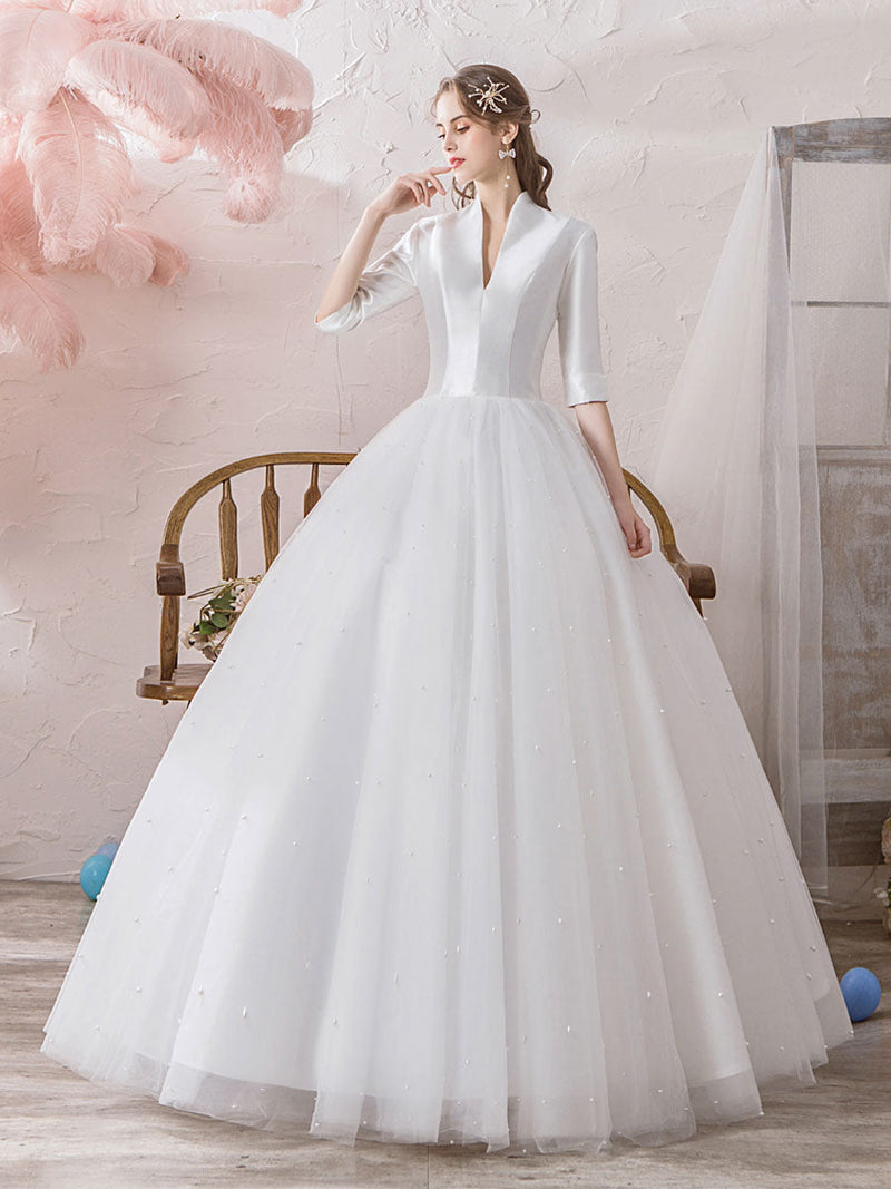 Beautiful 2 Piece Mikado Minimalist Wedding Dress Bridal Gown Sleeveless  With Long Sleeve High Neck Matching Bolero Ivory Illusion Open Back - Etsy