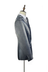Shiny Silver Prom Suits Glittering Peak Lapel Suits for Men