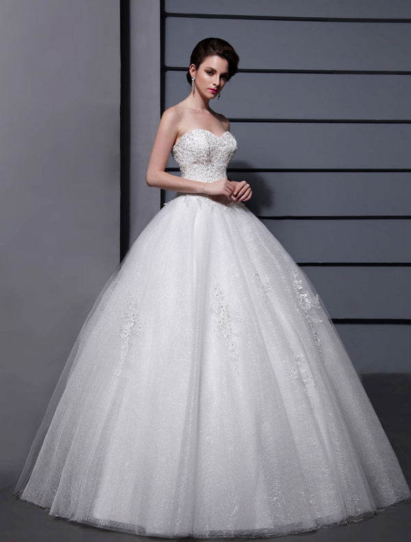 Off The Shoulder Beaded Ball Gown Wedding Dress | Kleinfeld Bridal