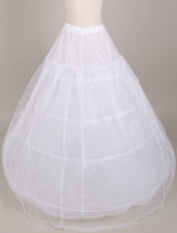 White Ball Gown Style with Drawstring Waist Bridal Petticoat