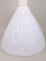 White Ball Gown Style with Drawstring Waist Bridal Petticoat