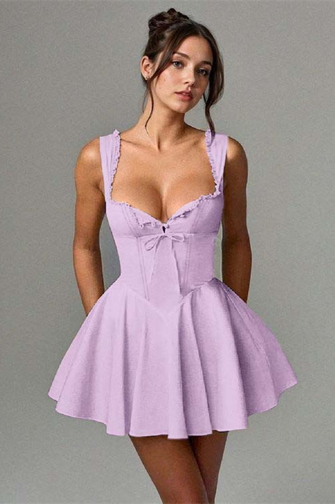 Popular A-Line Straps Sweetheart Homecoming Dress Mini Sleeveless With Pleats Bowknot