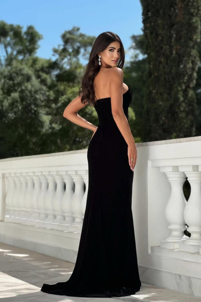 Elegant Black One Shoulder Sleeveless Satin Evening Dresses Mermaid Sheath With Beads Zipper
