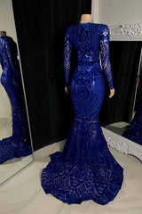 Dreamy V-Neck Long Sleeves Mermaid Wedding Dresses Sheath Long With Zipper