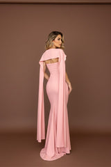Timeless Strapless Sleeveless Satin Mermaid Evening Dresses Sheath With Zipper