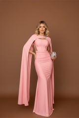 Timeless Strapless Sleeveless Satin Mermaid Evening Dresses Sheath With Zipper