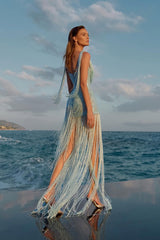Chic Sky Blue Sweetheart Straps Sleeveless Mermaid Evening Dresses Sheath With Pleats