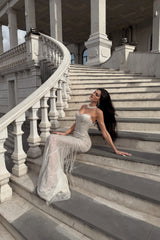 Timeless Sweetheart Spaghetti-Straps Sleeveless Mermaid Evening Dresses Sheath With Zipper