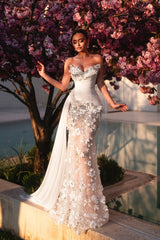 Dazzling Sweetheart Strapless Sleeveless Mermaid Evening Dresses Sheath Gem With Pleats