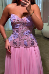 Graceful Dusty Pink Sweetheart Strapless Sleeveless Chiffon Evening Dresses Beads With Pleats