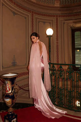 Timeless Pink Strapless Sleeveless Mermaid Satin Evening Dresses Sheath With Lace-up Back