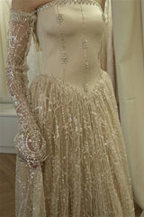 Glamorous Strapless A-Line Evening Dresses Gem Floor Length With Pleats