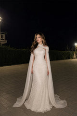Graceful Halter Off The Shoulder Mermaid Evening Dresses Floor Length With Ribbon