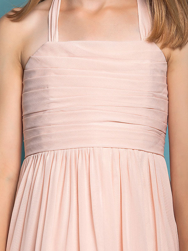 A-line Strapless Sleeveless Pleated Kids Social Party Dresses-Dbrbridal