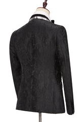 Amazing Black Peaked Lapel Double Breasted Men Suits Online-Dbrbridal