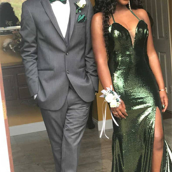 Amazing Formal Gray Three-Piece Slim Fit Mens Suit for Prom Dbrbridal Amazing Formal Gray Three-Piece Slim Fit Mens Suit for Prom Dbrbridal
